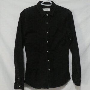 TOPMAN - Stretch - Skinny | medium | Stylish Black Long Sleeve Slim Fit Shirt